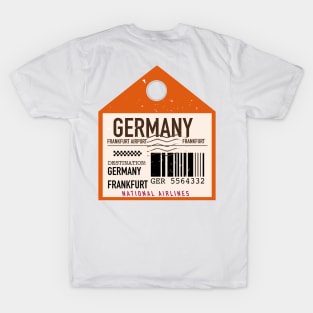 Germany Frankfurt travel plane ticket T-Shirt